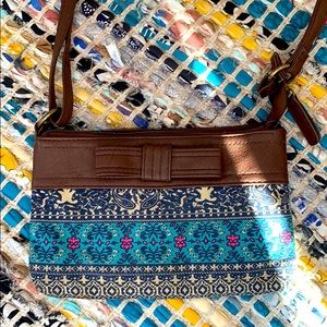 Brown vintage crossbody bag